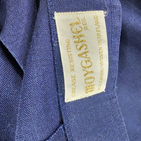 Womens Blue Jack Henry Linen Dress w/ Belt Button-Up Short Sleeve Size XL - Picture 4 of 8